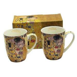 Klimt porcelán bögre 400 ml - 2 darabos szett - The Kiss/Életfa kép