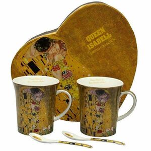 Klimt porcelán bögre - 300 ml - díszdobozos - The Kiss kép