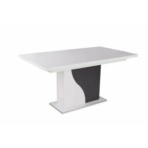 Aliza bővíthető asztal 160 cm-es ( +40cm ) rusztik fehér - sötétszürke kép