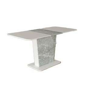 Calipso bővíthető asztal 110cm (+35cm) x 70cm betonszürke fehér kép