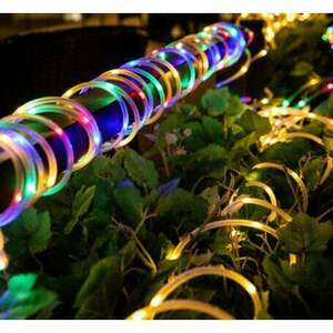 Karácsonyi ledes színes fénykábel 8 funkciós 10 méteres kültéri kép