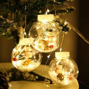 Karácsonyi gömb alakú fényfüggöny 10 függővel, 3 méteres, sárga... kép