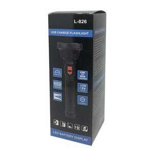 LED-es zseblámpa SMD L-826, USB/ultra erős fényű kép