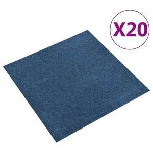 vidaXL 20 db sötétkék szőnyegpadlólap 5 m² 50 x 50 cm kép