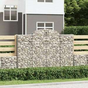 vidaXL 11 db íves horganyzott vas gabion kosár 200x30x140/160 cm kép