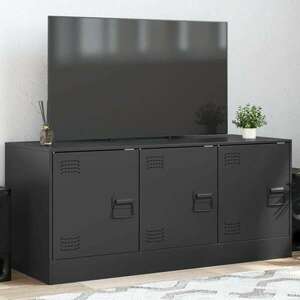 vidaXL fekete acél TV-szekrény 99 x 39 x 44 cm kép