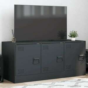 vidaXL antracitszürke acél TV-szekrény 99 x 39 x 44 cm kép