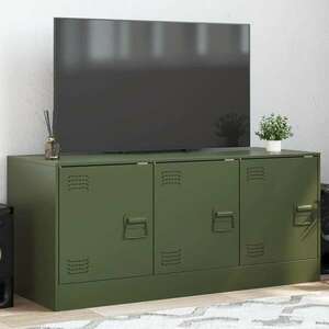 vidaXL olívazöld acél TV-szekrény 99 x 39 x 44 cm kép
