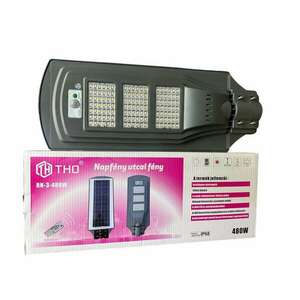 Napelemes LED utcai lámpa, mozgásérzékelővel, távirányítóval - 120 W kép