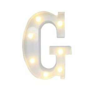 LED világító G betű - 22cm elemes kép