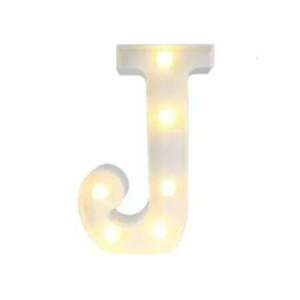 LED világító J betű - 22cm elemes kép