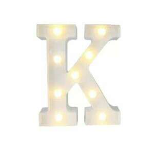 LED világító K betű - 22cm elemes kép
