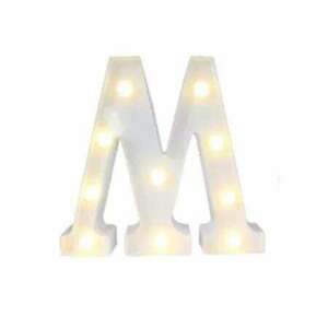 LED világító M betű - 22cm elemes kép
