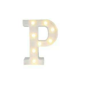 LED világító P betű - 22cm elemes kép