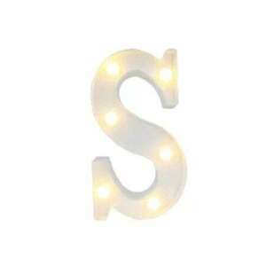 LED világító S betű - 22cm elemes kép