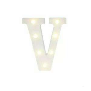LED világító V betű - 22cm elemes kép