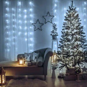Karácsonyi LED fényfüzér 20 m - hideg fehér 200 LED kép