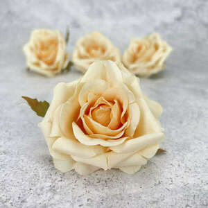 Selyemvirágfej - Rózsa, krém barack 7, 5*5cm, 4/cs 8283KRBAR kép