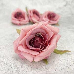 Selyemvirágfej - Rózsa, rózsaszín mályva 7, 5*5cm, 4/cs 8283RSZMALY kép