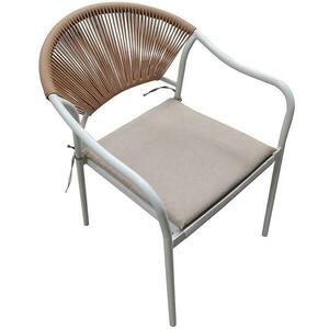Bistro kerti szék fehér/bézs kép