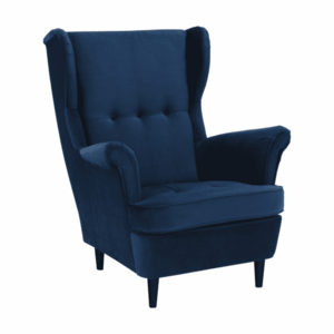 Füles fotel, kék/dió, RUFINO 2 NEW kép