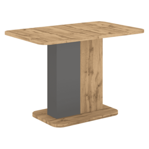 Kihúzható étkezőasztal, wotan tölgy/antracit, 110-145x68, 6 cm, NETOX kép