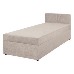 Boxspring ágy, egyszemélyes, bézs, 90x200, univerzális, SUPA kép