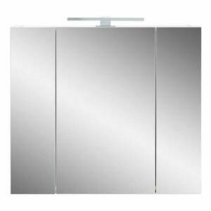 Fehér fürdőszoba szekrény tükörrel 76x71 cm - Germania kép