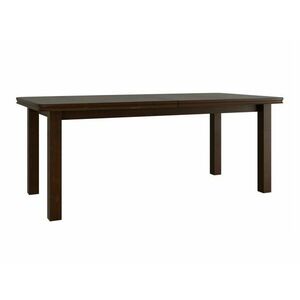 Asztal Victorville 108, Sötét barna, 76x100x200cm, Hosszabbíthatóság, Természetes fa furnér, Váz anyaga, Részben összeszerelt, Bükkfa kép