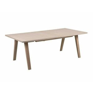 Asztal Oakland C102, Világos tölgy, 74x100x210cm, Hosszabbíthatóság, Laminált forgácslap, Természetes fa furnér, Váz anyaga, Tölgy kép