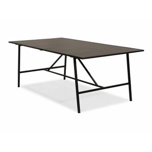 Asztal Concept 55 115, Barna, Fekete, 75x104x204cm, Üvegkerámia, Fém kép