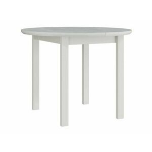 Asztal Victorville 107, Fehér, 76cm, Hosszabbíthatóság, Természetes fa furnér, Váz anyaga, Részben összeszerelt, Bükkfa kép