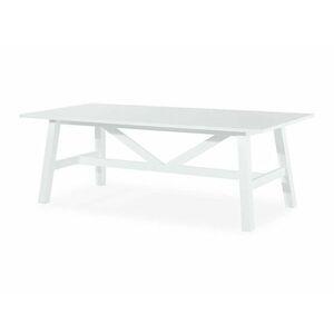 Asztal Riverton 527, Fehér, 76x100x220cm, Közepes sűrűségű farostlemez, Váz anyaga kép