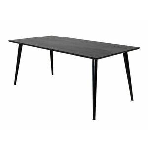 Asztal Dallas 123, Fekete, 75x90x180cm, Közepes sűrűségű farostlemez, Fém kép