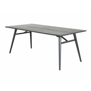 Asztal Dallas 174, Fekete, 75x95x195cm, Közepes sűrűségű farostlemez, Fém kép