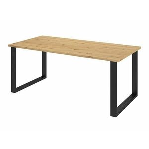 Asztal Tucson 139, Artisan tölgy, Fekete, 75x90x185cm, Laminált forgácslap, Fém kép