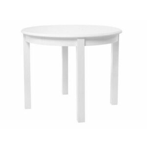 Asztal Boston 316, Fehér, 76cm, Hosszabbíthatóság, Közepes sűrűségű farostlemez, Váz anyaga, Bükkfa kép