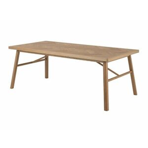 Asztal Oakland 587, Tölgy, 75x100x200cm, Természetes fa furnér, Közepes sűrűségű farostlemez, Váz anyaga kép