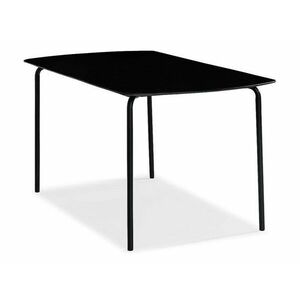 Asztal deNoord 241, Fekete, 74x80x160cm, Rostos cement, Fém kép