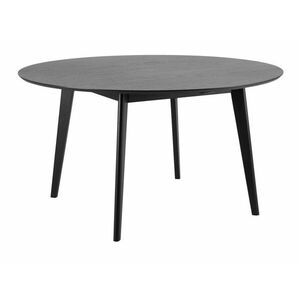 Asztal Oakland 630, Fekete, 76cm, Természetes fa furnér, Közepes sűrűségű farostlemez, Váz anyaga, Kaucsuk kép