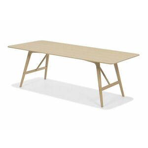Asztal Springfield B103, Tölgy, 75x80x140cm, Természetes fa furnér, Váz anyaga kép