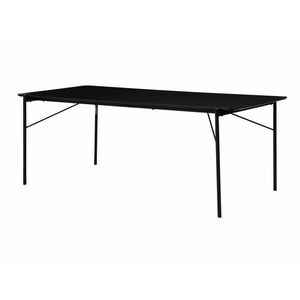 Asztal Riverton 646, Fekete, 76x90x200cm, Közepes sűrűségű farostlemez, Fém kép