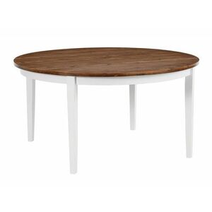 Asztal Riverton 651, Fehér, Barna, 76cm, Asztallap anyaga, Váz anyaga, Fenyő kép