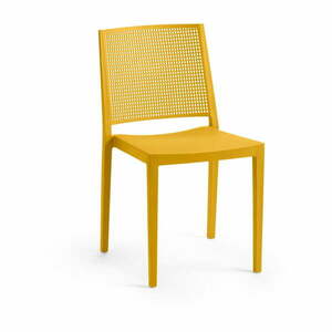 Sárga műanyag kerti szék Grid – Rojaplast kép