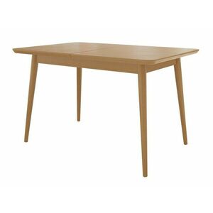 Asztal Racine 131, Barna, 76x80x140cm, Hosszabbíthatóság, Közepes sűrűségű farostlemez, Váz anyaga, Bükkfa kép