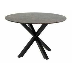 Asztal Oakland 799, Barna márvány, Fekete, 75.5cm, Márvány, Fém kép