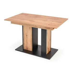 Asztal Houston 1290, Fekete, Wotan tölgy, 77x85x130cm, Hosszabbíthatóság, Laminált forgácslap kép