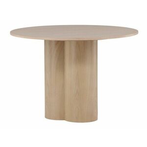 Asztal Dallas 3195, Fényes fa, 75cm, Természetes fa furnér, Közepes sűrűségű farostlemez kép