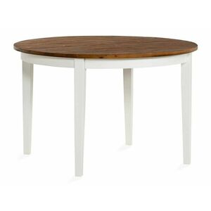Asztal Riverton 692, Érett tölgy, Fehér, 76cm, Asztallap anyaga, Váz anyaga, Fenyő kép