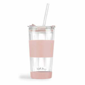 Rózsaszín termobögre 600 ml Fuori – Vialli Design kép